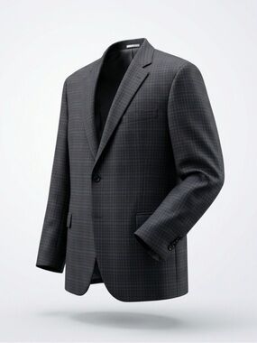 Peter Millar Navy Blue/Brown Checked Sport Coat #sportcoat #businesscasual